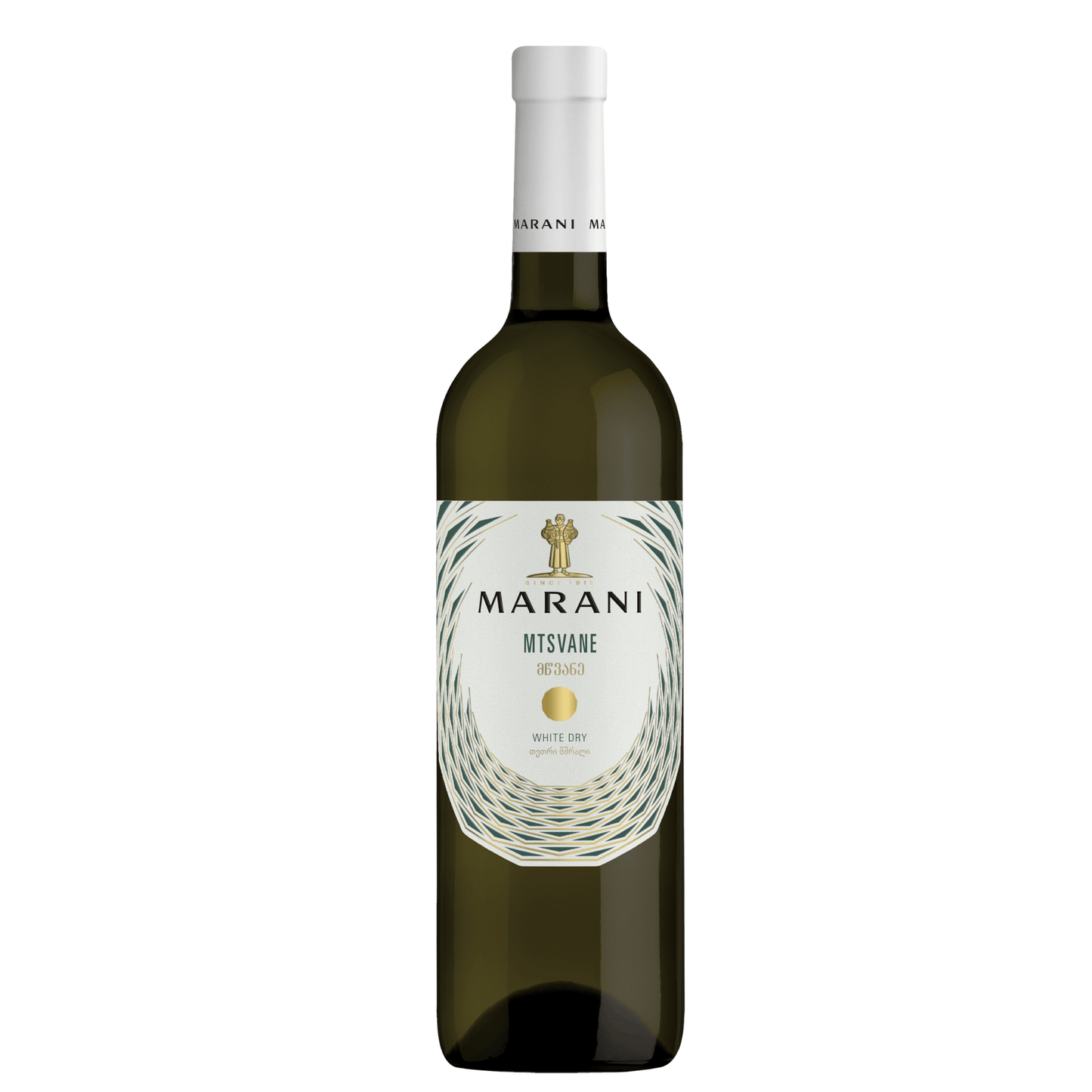 Mtsvane 2023 Georgian white wine bottle with Marani winery label featuring traditional Mtsvane grape variety
