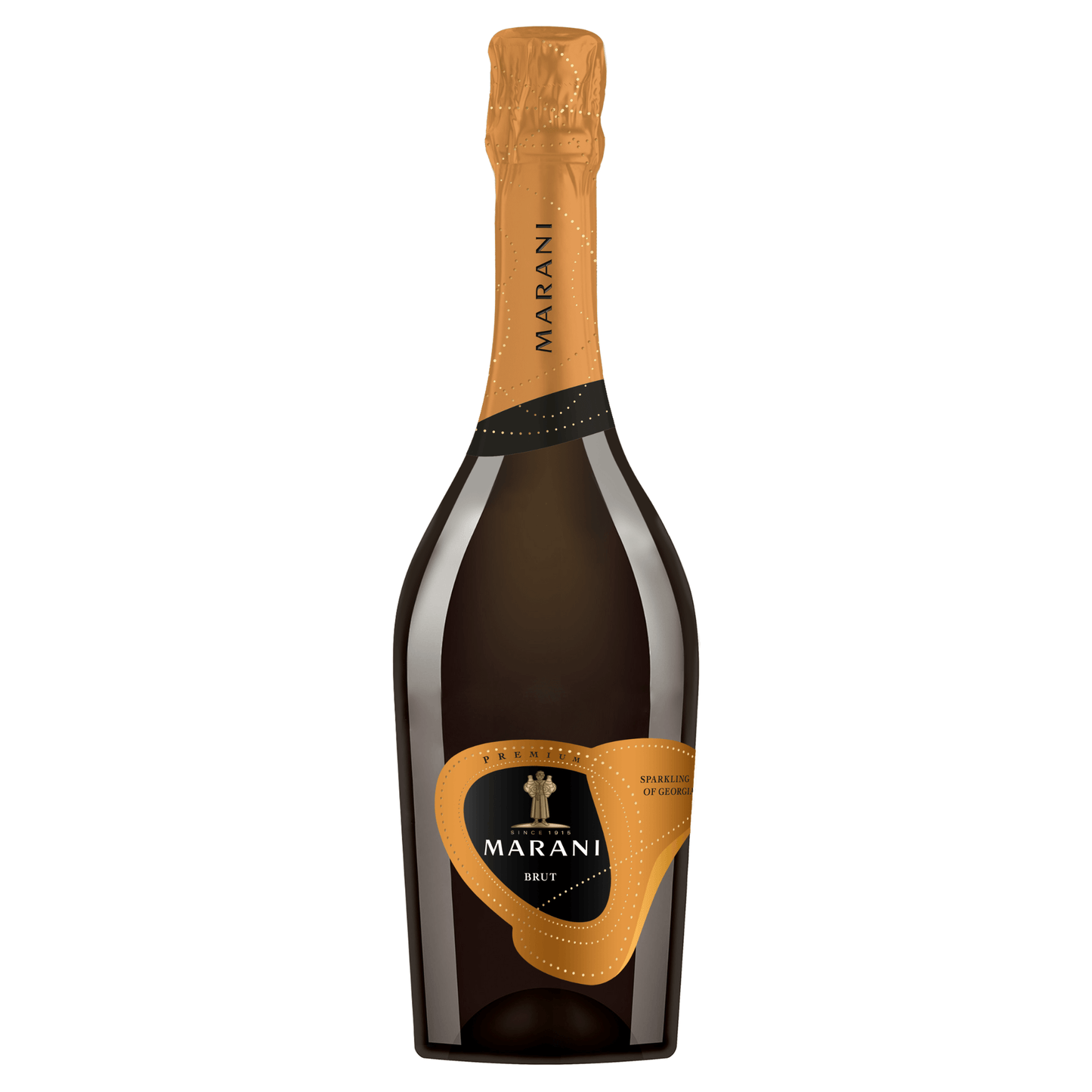 Sparkling Wine White Brut 2023 Georgian sparkling wine bottle with Marani winery brut method label