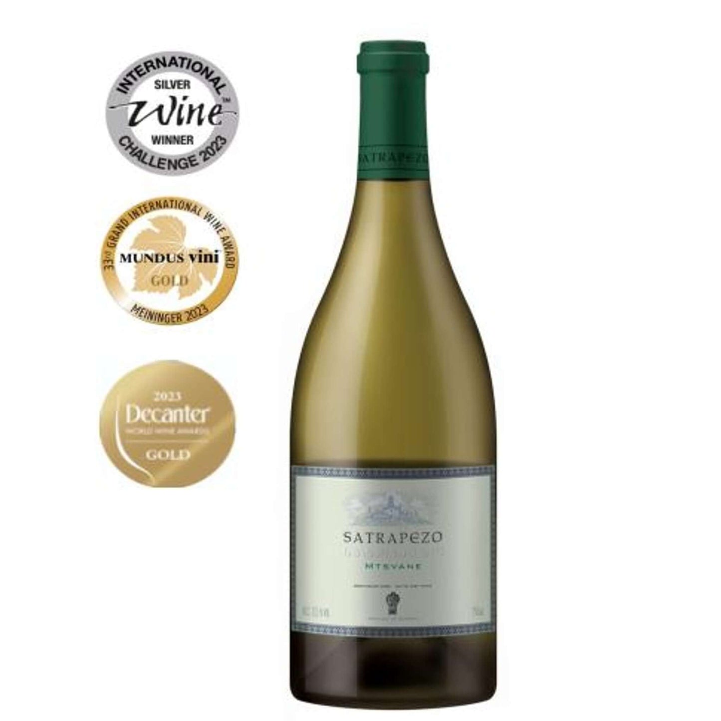 Satrapezo Mtsvane Amber 2019 Georgian amber wine bottle with Marani winery label and traditional skin contact method