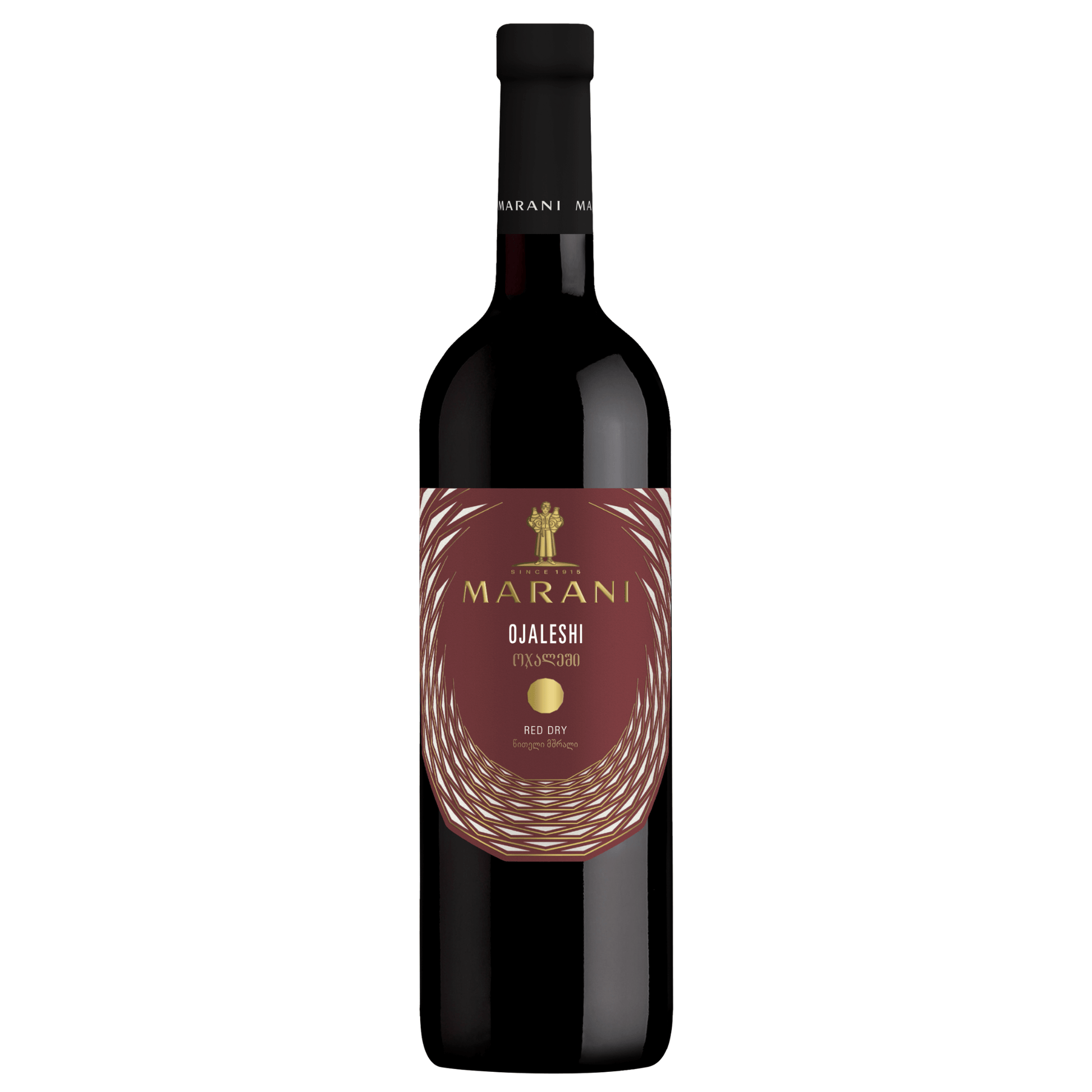 Marani Ojaleshi 2022 Georgian red wine bottle with premium label featuring rare Ojaleshi grape variety