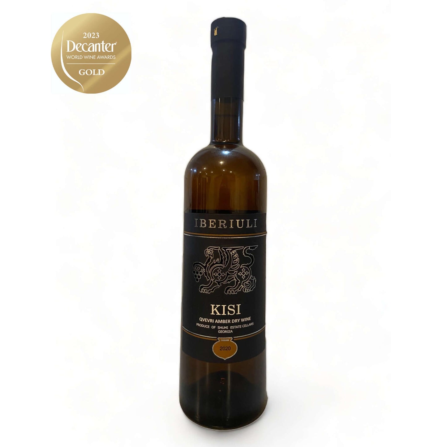 Iberiuli Kisi Qvevri 2020 Georgian amber wine bottle with traditional qvevri method and Kisi grape label