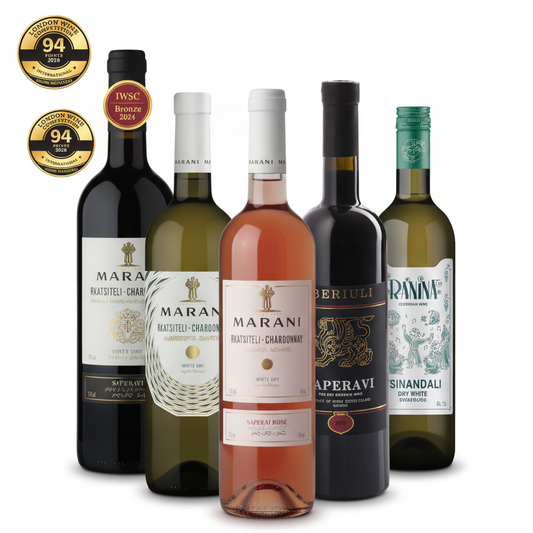Mixed Georgian Tasting Case - 6 Bottles Red & White Wine Collection